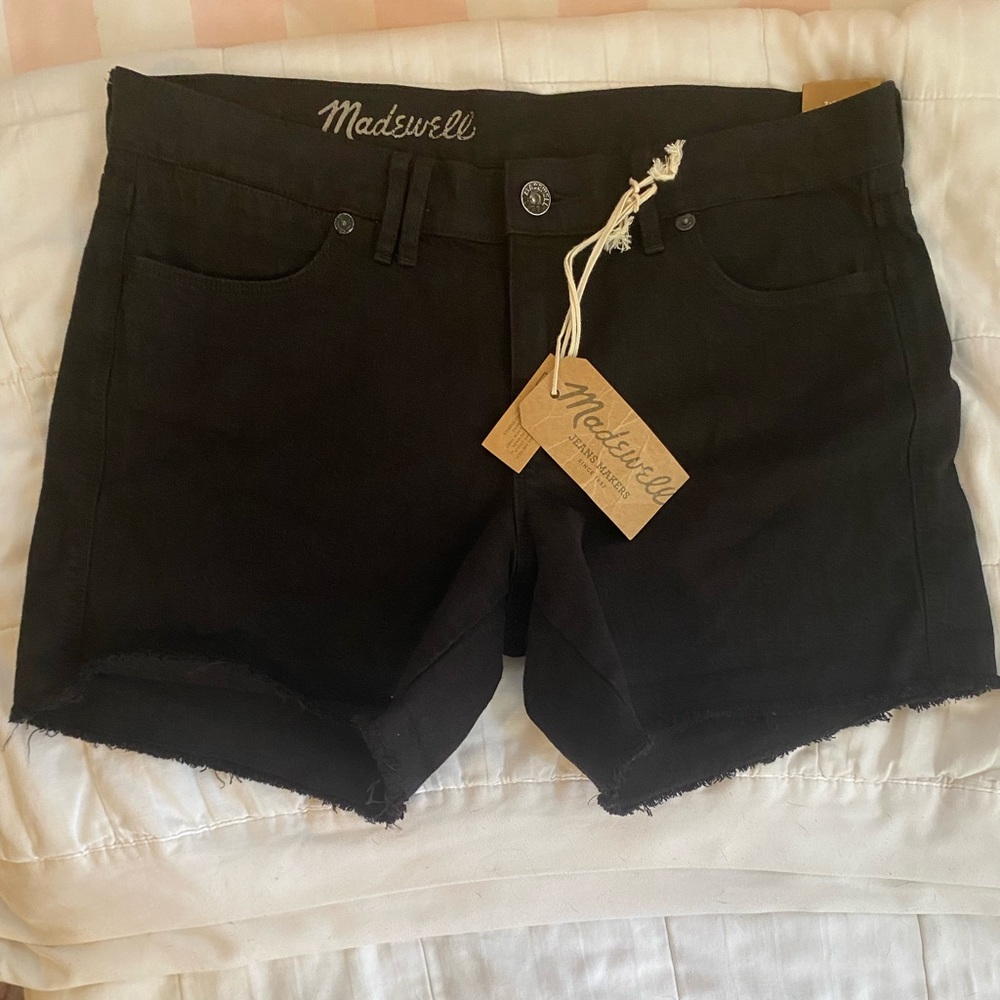 Madewell black denim shorts size 27